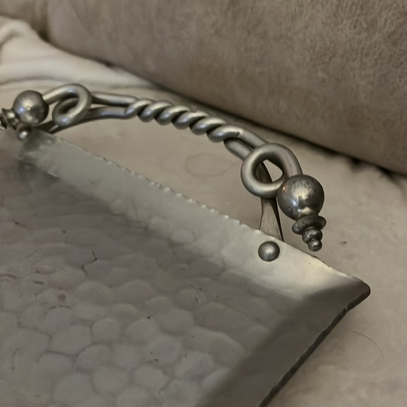 Vintage dining tray;stamp on bottom;good condition; needs a thorough polishing - Picture 8 of 11